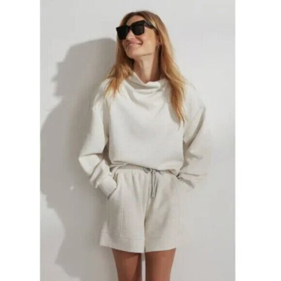 VARLEY Betsy Sweatshirt in Ivory Marl Size Medium - Picture 13 of 13